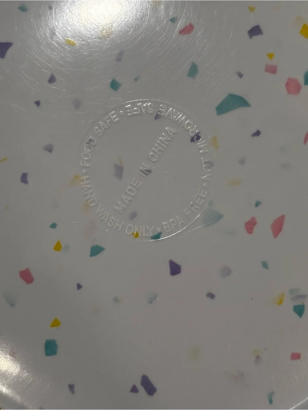 Melamine converter large Speckled White Mixing Bowl with Handle and Pour Spout